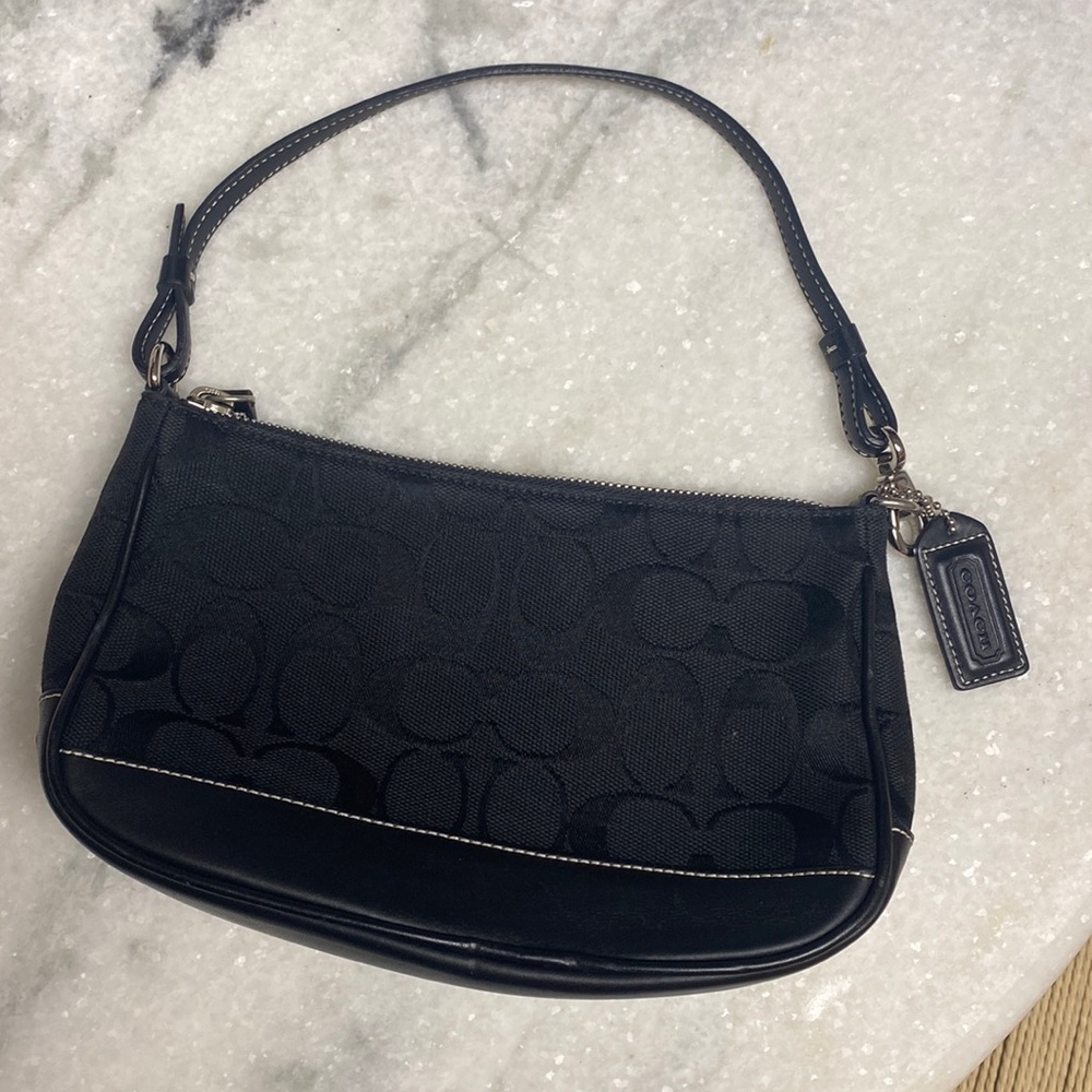 Y2K Retro Coach Demi Pouch Signature Black on Black